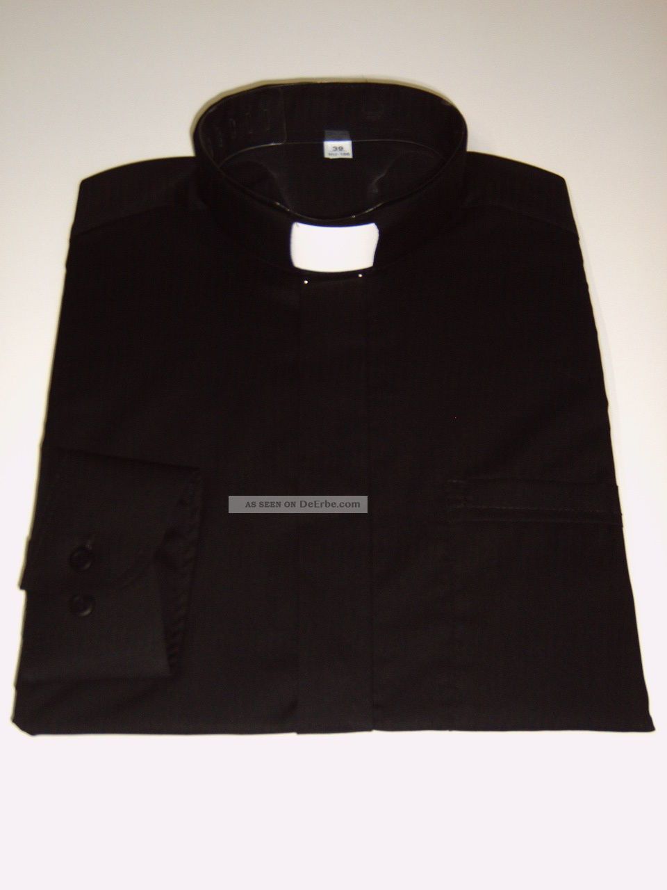 Priester,  Collar,  Priesterhemd,  Collarhemd,  Schwarz,  Langarm,  Alle Größen Kirchliches Gerät & Inventar Bild