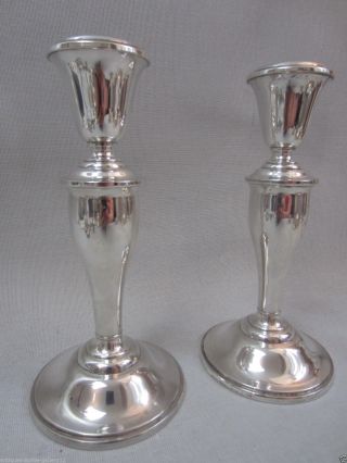 2kerzenständer,  Kerzenleuchter Paar - Gorham In 925,  / - Sterling Silber,  18cm.  725gramm Bild