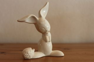 Goebel Porzellanfigur Hase Und Igel Weiß Sammlerstück Bild