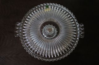 Walther Kristallglas Tortenplatte Mit Fuß 70er Jahre Gut Erh.  D: 30 Cm H: 6,  5 Cm Bild