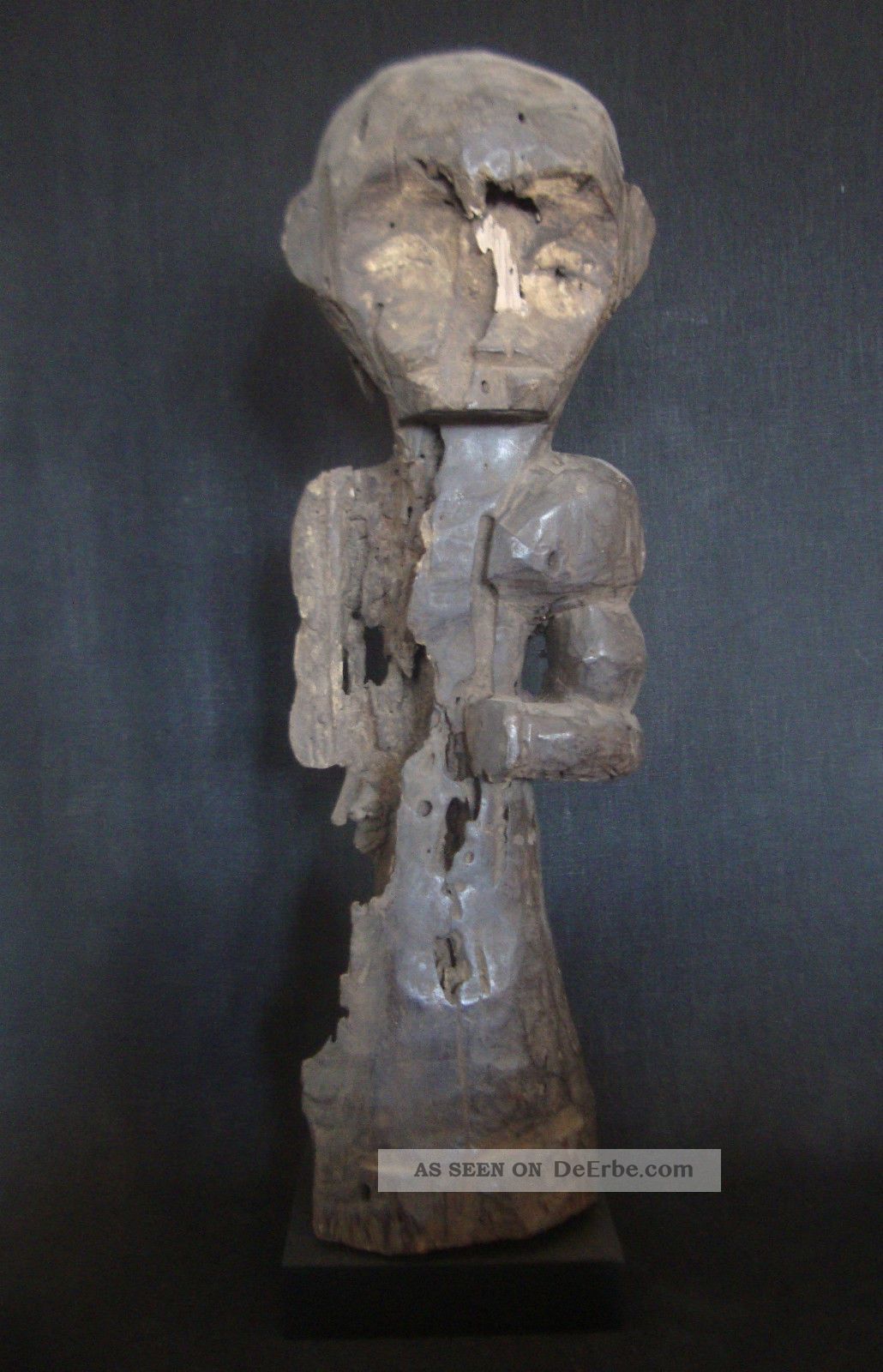 Alt Fang Figur Gabon Mit Sockel Geschnitzt Angestammt Hand Arbeit Vorfahr Kunst. Entstehungszeit nach 1945 Bild