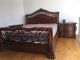 King Size Bett Mit Boxspring,  Matratze Und Zwei Nachttische Mit Marmorplatte Kompletteinrichtungen Bild 1