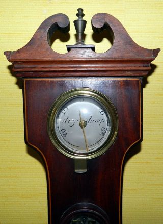Barometer Von J.  Verga,  Bath,  Mahagoni,  England Um 1900 Bild