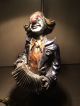 Tischlampe Clown Mit Akkordeon Claudio Vivan,  Kunstguß Alter Unbekannt Gefertigt nach 1945 Bild 2