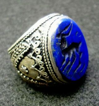 Antiker Silber - Siegelring Mit Lapis Intaglio; Nr.  1 Bild