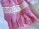 Alte Puppenkleidung Pink Silky Dress Outfit Vintage Doll Clothes 30 Cm Girl Original, gefertigt vor 1970 Bild 2