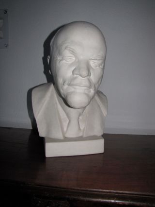Gips Skulptur Kopf Von Lenin,  Aus Den 50igern,  Riesig 40cm Hoch Toll Bild