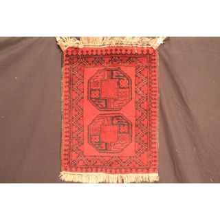 Antiker Handgeknüpft Orient Teppich Afghan Rug Carpet Tappeto Rug Wolle 70x90cm Bild