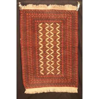 Antik Handgeknüpft Orient Teppich Udssr Turkman Jomut Old Rug Carpet 150x100cm Bild