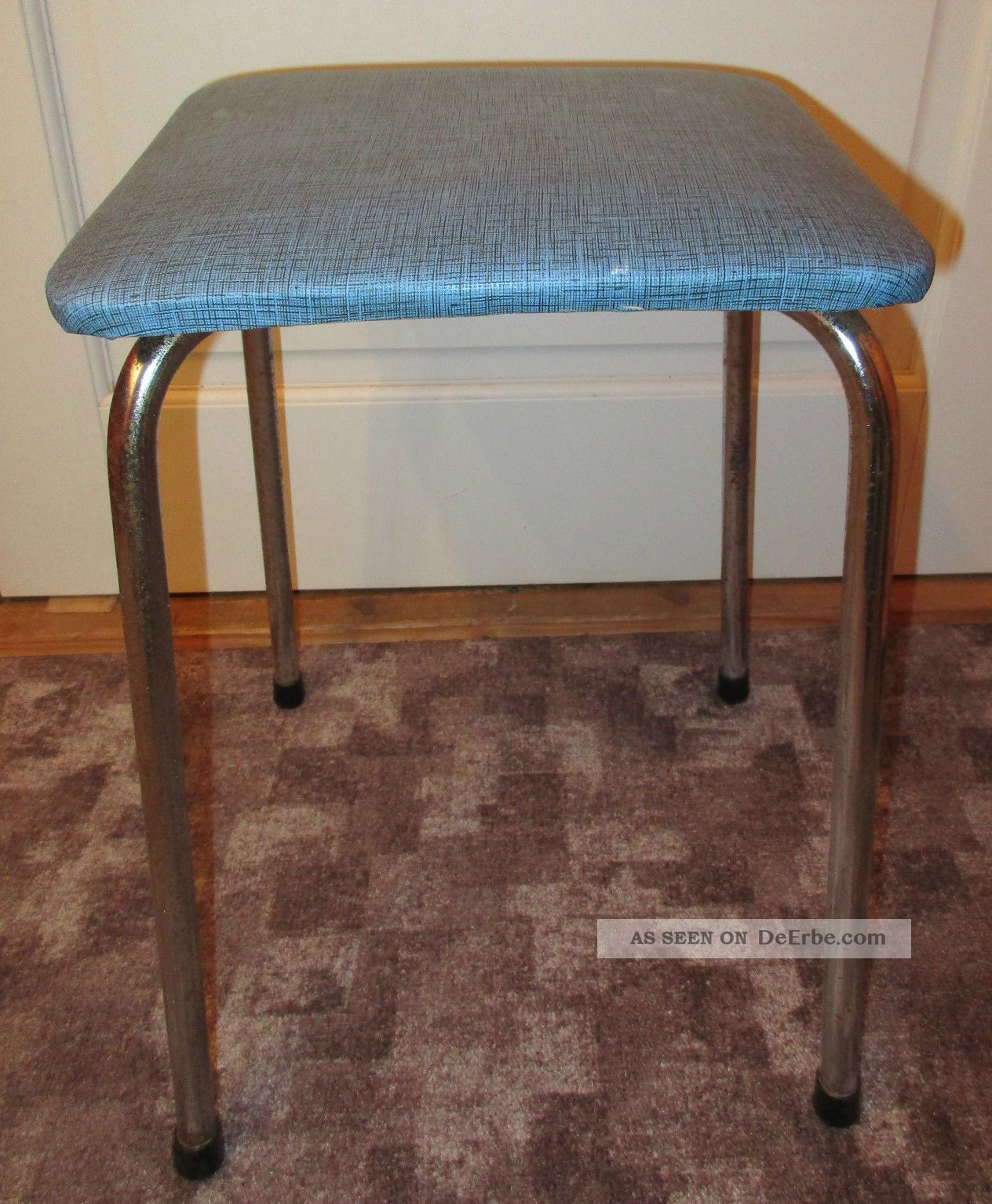 Alter Hocker Küchenhocker 50er 60er Chrom Rockabilly Nierentisch Ära Kult 1950-1959 Bild