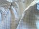 Altes Herren Hemd Gr.  40 Baumwollflanell Weiß/lila Bitte Maße Beachten Kleidung Bild 2