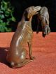 Große Sehr Schöne Alte Sehr Massive Wiener Bronze,  Jagdhund Mit Hase,  Um 1900 Jagd & Fischen Bild 5