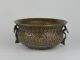 Collectible Old Exquisite China Copper Carving Flower Treasure Bowl 聚宝盆 Antike Bild 2