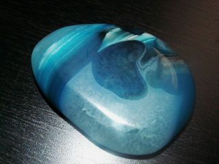 Dragon Veins Agate Achat Amulett Anhänger Heilstein Drachenachat Blue Kristalin Bild