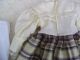 Alte Puppenkleidung Wooly Skirt Top Dress Outfit Vintage Doll Clothes 40 Cm Girl Original, gefertigt vor 1970 Bild 8