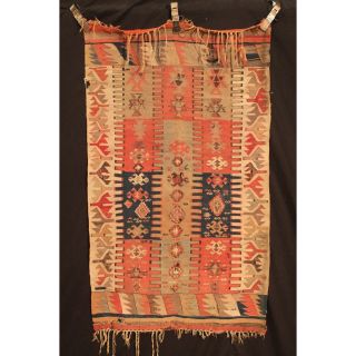 Antik Handgeknüpfter Sammler Teppich Kazak Kelim Rare Old Rug Carpet 144x83cm Bild