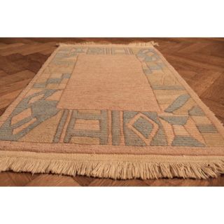 Wunderschöner Handgeknüpft Designer Orientteppich Nepal Tibet Carpet Rug 95x62cm Bild