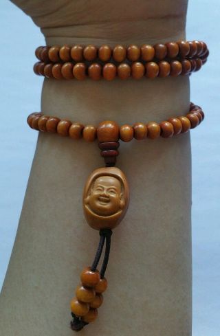 Tibetisch Mala Kette Malakette Gebetskette Armband Holz 6mm Buddha Olivenkern Bild