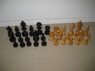Wunderschöne Alte Schachfiguren In Schatulle,  Holz,  Kiste,  Handarbeit,  Schach Bild