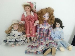 Alte Puppen Sammlung 4 Stück Bild