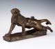 Charles Valton Bronze Figur Puma Berglöwe 1910 Frankreich Animalier Skulptur Bronze Bild 3