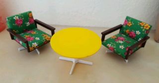 Möbel Drehsessel Sessel Tisch Vero 60/70er Jahre Puppenstube Kunststoff Bild
