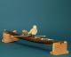 Eskimo Kajak Inuit Canoe Modell Aus Holz Und Leder 30er Jahre Fishing Kayak Nordamerika Bild 4