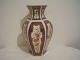 Vase Porzellan Asien 6 Eckig Bilder Gold Dekor 26 Cm Hoch Antike Bild 4