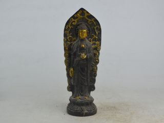 Collectible Old Exquisite China Bronze&copper Carving Buddha Statue Figure Bild