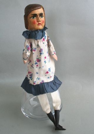 Kasper - Puppe Großmutter,  Geschnitzter Holzkopf,  Alte Handpuppe,  Puppenspiel, Bild