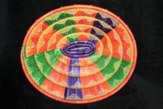 Äthiopien Korb Bunt,  Schale,  Tischdeko Handarbeit.  Basket From Ethiopia Handmade Bild