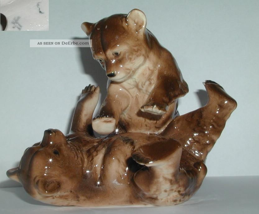 Zwei Kämpfende Bären Keramik Figur Sitzendorf Nach Form & Funktion Bild