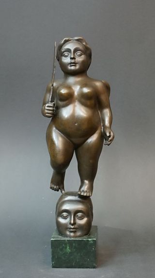 Bronze Figur “ ' El Pensamiento ' ” Nachguss Nach Botero Bild