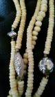 Bein,  Horn,  Perlenkette,  Kette,  Collier,  Afrika? (vintage,  Boho,  Alt,  Antik? Ketten Bild 2