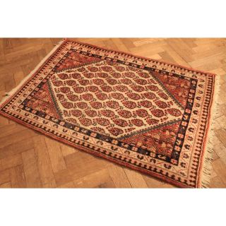 Alter Handgeknüpfter Orient Teppich Sa Rug Bote Old Rug Carpet Tappeto 155x110cm Bild