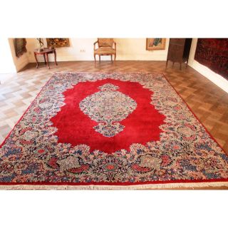 Prachtvoll Handgeknüpft Orient Palast Perser Teppich Laver Kum Carpet 350x250cm Bild