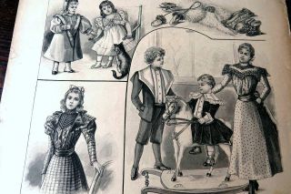 Der Bazar 47/1897 Damen Mode Zeitschrift Riesige Schnittmuster KostÜmbildner Rar Bild