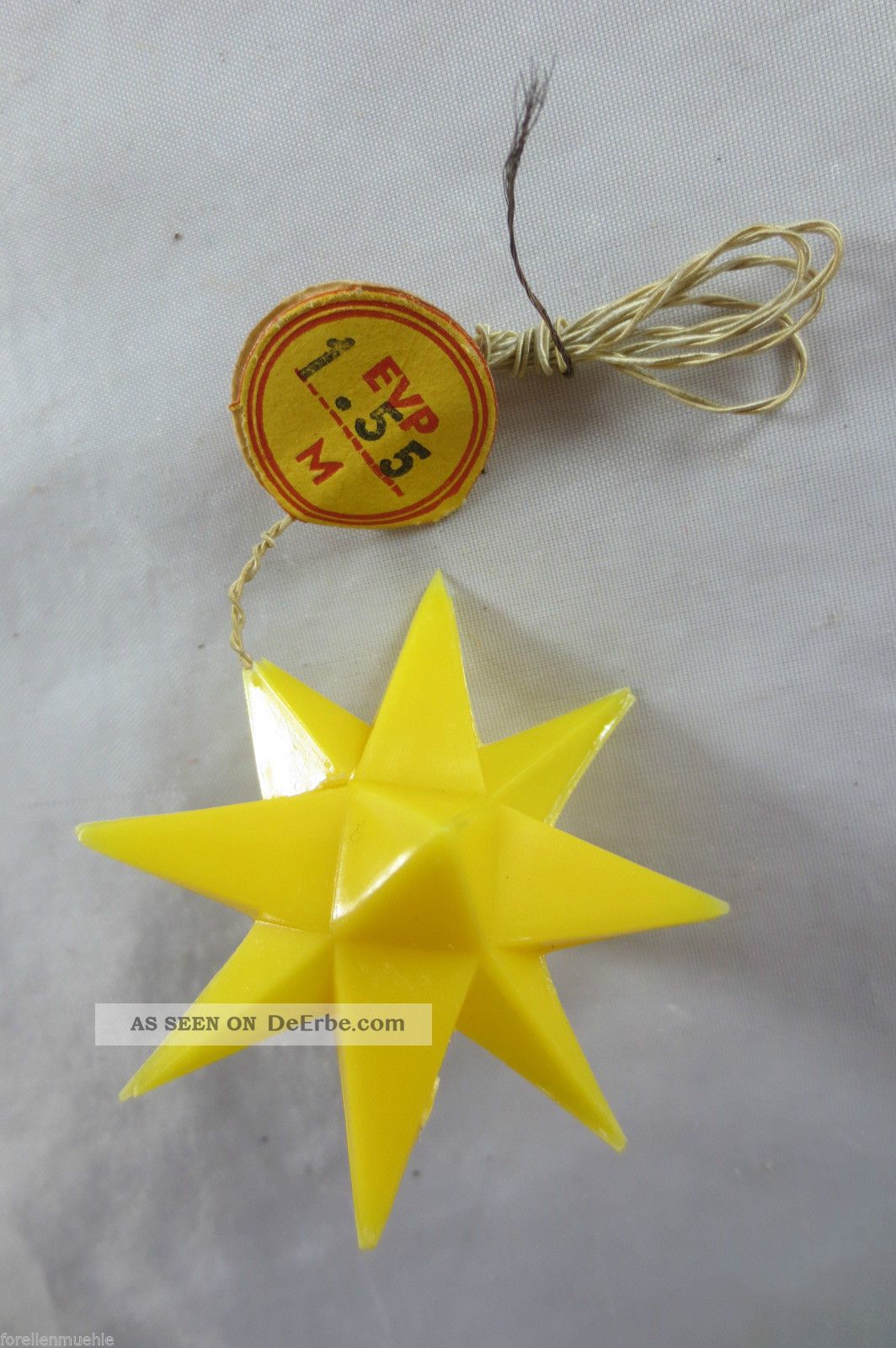 Seltener Alter Adventsstern Weihnachtsstern Gelb Vintage Lamp Um 1960 Original, gefertigt vor 1970 Bild