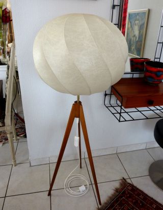 Vintage Cocoon Stehlampe Leuchte Floor Lamp Design Castiglioni Ära 60er 50er 60s Bild