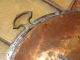 Große Kupfer - Schüssel Mit Griffen Unrestauriert Topf Marmelade Wanne Kupfer Bild 5