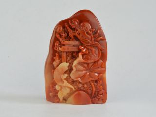 Collectible Exquisite Decoration Old Jade Handwork Carving Dragon Statue Bild