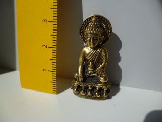 Buddha Miniatur Messing Indien Um 1970 4 Bild