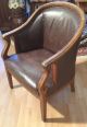 Ein Wunderschönes Sehr Alt Antiker Leder Sessel Stuhl Stühle Bild 3