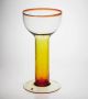 Großer Kelch Pokal Bechervase Windlicht Gelb - Orange,  Design Italien Um 1970 Sammlerglas Bild 1
