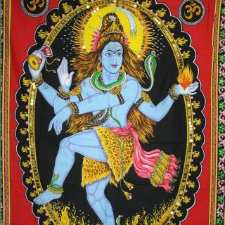 Xl - Wandbehang - Shiva - Nataraj - Bild,  Indien Bollywood Thangka Om 40 Bild