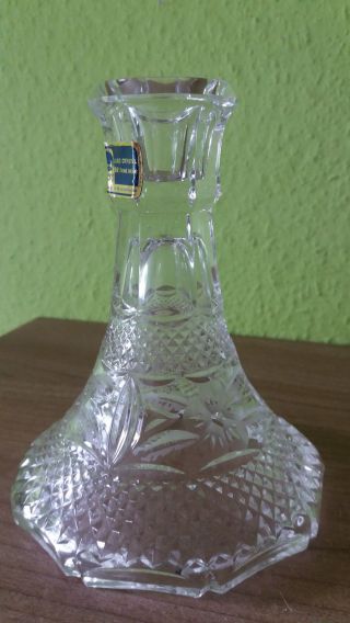 Geschliffener Bleikristall - Kerzenhalter 14 Cm Hoch,  Durchmesser Höhe 11 Cm Bild