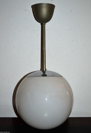 Art Deco Bauhaus Kugellampe Überfang Opalinglas Um 1930 /wagenfeld Ära Bild