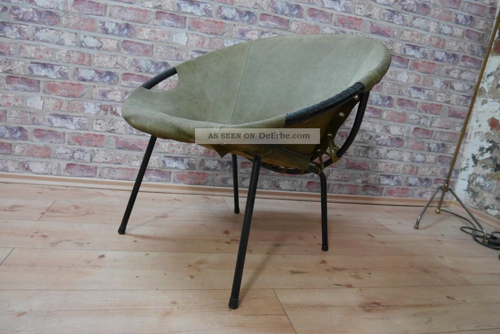 50er Jahre Sputnik Chair Cocktail - Sessel Leder Metallgestell 50s 1950-1959 Bild