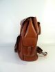 Mid Century Großer Stylischer Vintage Echt Leder Rucksack Leather Backpack Accessoires Bild 4
