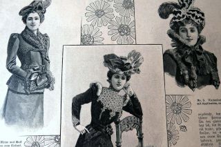 Der Bazar 3/1899 Damen Mode Zeitschrift Riesige Schnittmuster KostÜmbildner Rar Bild